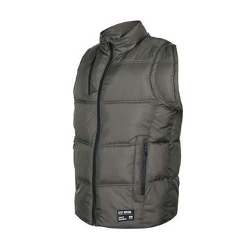 FIRESTAR 男立領鋪棉背心-防潑水 保暖 上衣 無袖背心 休閒