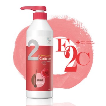 E2C美肌殿堂 野玫瑰2號柔順保濕洗髮精600ml (咖啡因 啡洗不可系列)-快