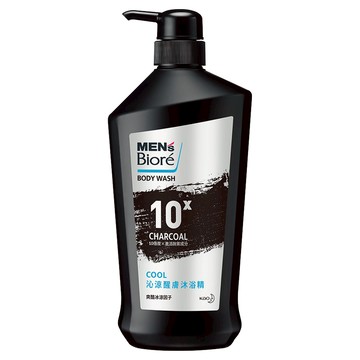 MEN's Biore 沁涼醒膚沐浴精 10倍炭男性專用 750g-台灣公司貨  1瓶