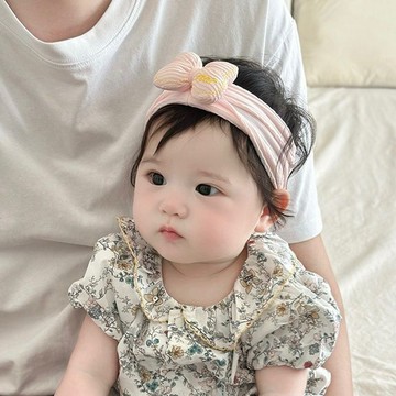 🍭臺灣出貨🍭寶寶帽子韓版洋氣護囟門帽甜美蝴蝶結髮帶嬰幼兒百天滿月可愛髮飾