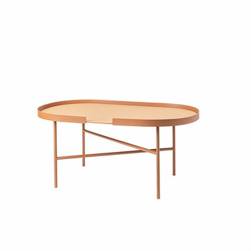 Design Bite｜橢圓桌 磚紅