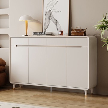 保固 奶油風入戶鞋櫃新款爆款家用門口玄關櫃一體靠墻大容量收納櫃133YJ 快速寄出