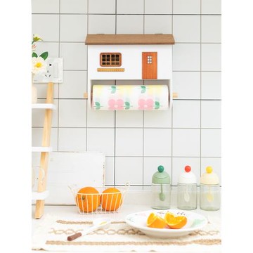 阿楹 高級卷紙吸油廚房紙巾置物架壁掛衛生間保鮮袋收納盒免打孔