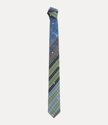 Vivienne Westwood Tie 7cm Herringbone Stripe Light Blue  Men