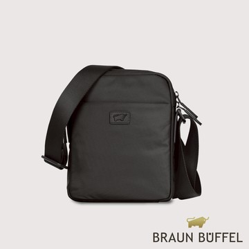 【BRAUN BUFFEL 德國小金牛】台灣總代理 亞酷 大直式斜背包-黑色/BF511-TW17-BK