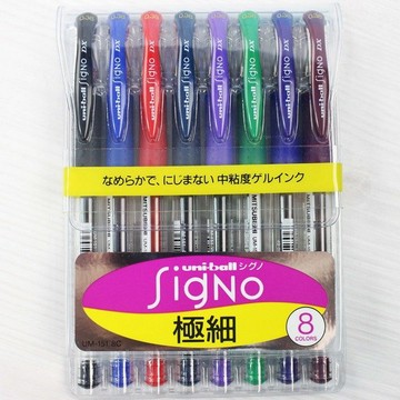 UNI 三菱 UM-151-8C(A) 0.38mm超細中性筆8色組/一組入(定392) 日本製【APP滿額下單4%點數(單一帳號最高1000點)】7/31止