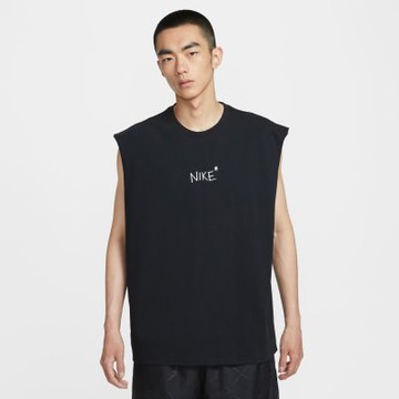 NIKE 運動背心 男 無袖上衣 寬鬆版型 AS M NSW GFX SLVLS TOP GCEL 黑 IH9266-010