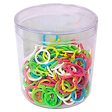 ABEL 力大牌 塑膠卡片環 1/2吋 彩色 200個  12mm  1罐