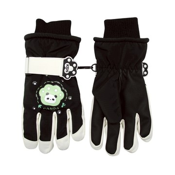 CB童貓熊束口防風手套(黑)-多尺寸任選