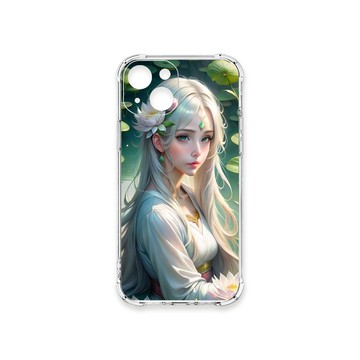 iPhone 14 殼 TRON IPhone 14 荷葉中的少女 四角防摔殼 手機殼