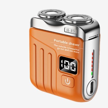 數顯雙刀頭電動剃須刀全身水洗2024新款迷你便攜式旅行男士刮胡刀【宜家良品百貨】