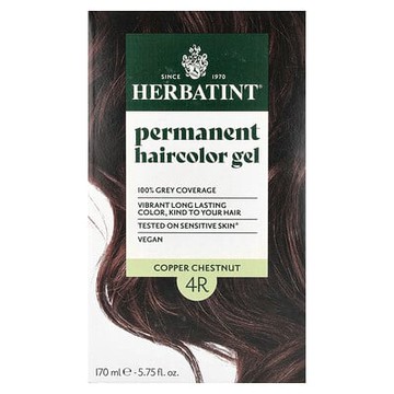 Herbatint, 長期染髮凝膠，4R，銅栗色、4.56 液量盎司（135 毫升）