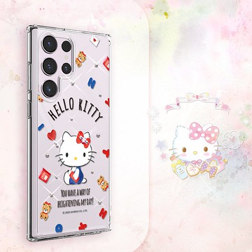 三麗鷗 S25/S24/S23/S22 輕薄軍規防摔水晶彩鑽手機殼-小熊凱蒂