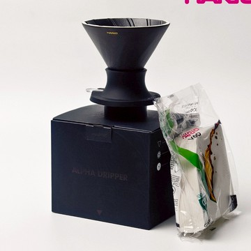 【HARIO】α 阿爾法凹肋陶瓷 Switch 浸漬式聰明濾杯-02黑