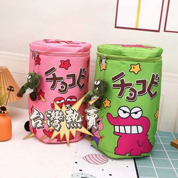 🔥臺灣出貨🔥umis萬物背包可萌書包可愛辣比小新鱷魚餅幹雙肩包頂開拉鏈 學生書包大容量 恐龍書包 背包 書包 書包收