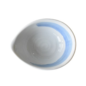 佐和陶瓷國際有限公司 藍刷毛片口缽 日本製 10.5 x 8 x 4cm 100ml  1個  白色