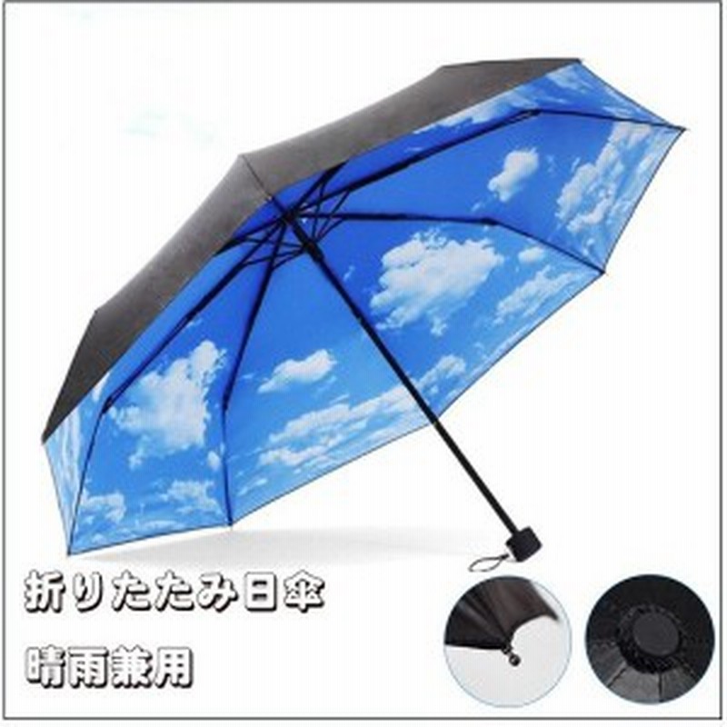 送料無料 即納 Uvカット 遮光 折りたたみ日傘 青空日傘 遮光遮熱 紫外線カット 晴雨兼用傘 日傘 軽量 涼しい 折り畳み傘 3段折りたたみ 通販 Lineポイント最大1 0 Get Lineショッピング