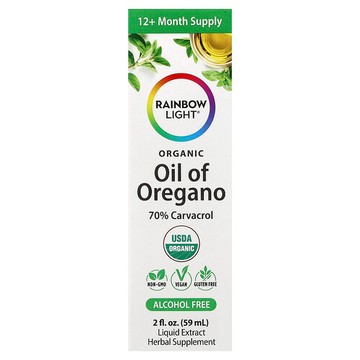 Rainbow Light, Organic Oil Of Oregano, Alcohol Free, 2 fl oz (59 ml)