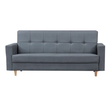 文創集 莫爾奇 時尚灰貓抓皮革三人座沙發椅-182x73x80cm免組