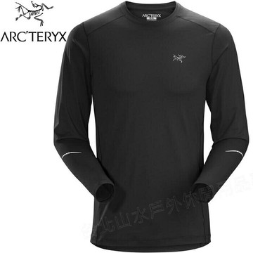 Arcteryx 始祖鳥 Motus 男款透氣快乾長袖圓領排汗衣/排汗T恤 18903 黑