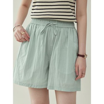 「北島AMUU原創」輕薄高腰防曬短褲兩件套女夏新款抽繩綁帶休閑褲