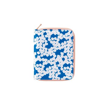 【KING JIM】HITOTOKI NOTE 手帳筆記本 拉鍊款 護照尺寸 小碎花