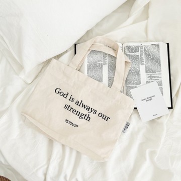 JIN CHA GOD 【帆布小托特包】God is always our strength