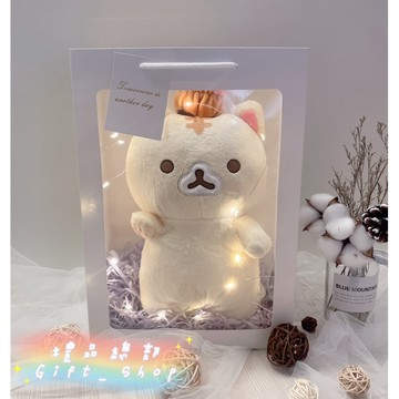 【禮品總部】捲捲貓禮物袋 正版 捲捲貓娃娃 捲捲麵包貓 捲捲貓玩偶 麵包貓 貓咪娃娃 彌月禮 禮品袋 生日禮物