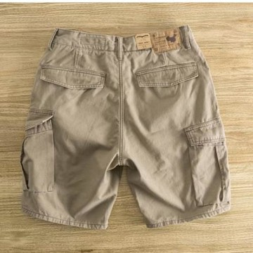 夏季潮牌余文樂同款工裝短褲男寬松復古休閑百搭五分褲ins男中褲