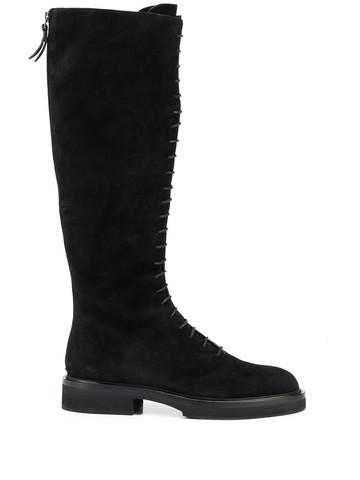 KHAITE - York lace-up boots - women - Calf Suede - 37.5 - Black