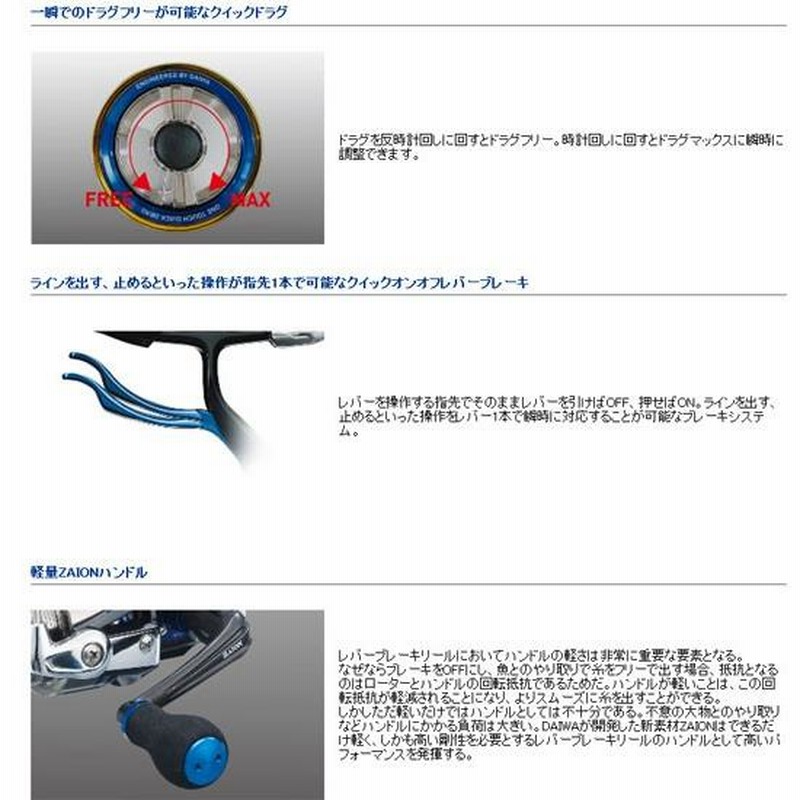 ダイワ(DAIWA) バトルゲーム2000LBQD (スピニングリール レバーブレーキリール アオリイカ ヤエン） | LINEブランドカタログ