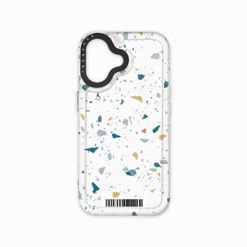 iPhone 16  殼 TRON IPhone 16 彩色幾何小磨石子A款  載具 太空殼 透黑款 手機殼