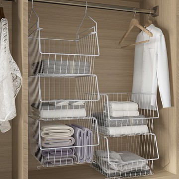 衣柜收納架子衣物隔斷分層架隔板置物架衣柜柜內柜子衣服整理神器