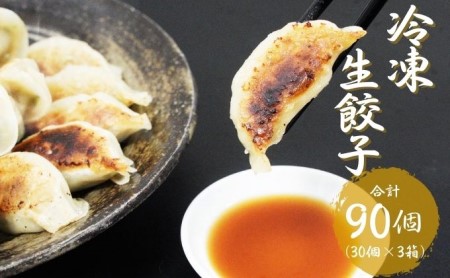 こだわりの餃子　湘南麻生製麺　冷凍生餃子90個　（30個×3箱）