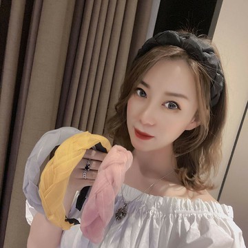 麻花辮子發箍寬邊頭箍發卡女網紅年新款發帶夏季薄款增高顱頂