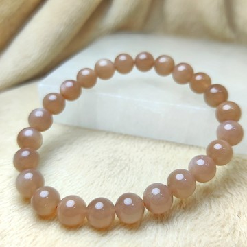 橙月光石 Moonstone 手串 手鍊 天然水晶 水晶手鍊 8mm - 9mm