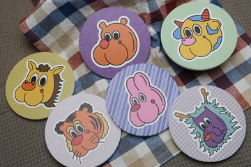 十二生肖陶瓷杯墊 A組