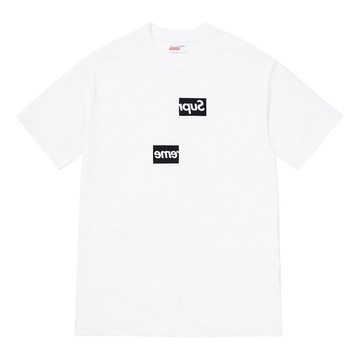 Supreme FW18 x COMME des GARCONS Shirt Split Box Logo Tee White Logo Tee