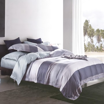 Prawear 巴麗維亞 40支 100%萊賽爾天絲 兩用被床包組  床包 + 被套 + 枕套  單人(床包105 x 186cm + 兩用被套135 x 195cm + 薄枕套45 x 75cm)  海風吹過的夏