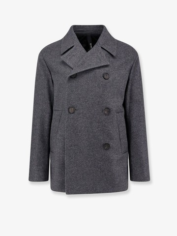 Double-breasted virgin wool blend coat - HEVO - gender_Man