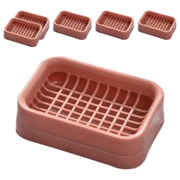 小麥購物 瀝水肥皂盒 G440 12 x 8.5 x 3.2cm  顏色隨機  6個