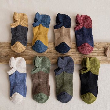 毛巾底襪子男士吸汗純棉秋冬季復古ins潮短筒毛圈短襪加厚毛巾襪