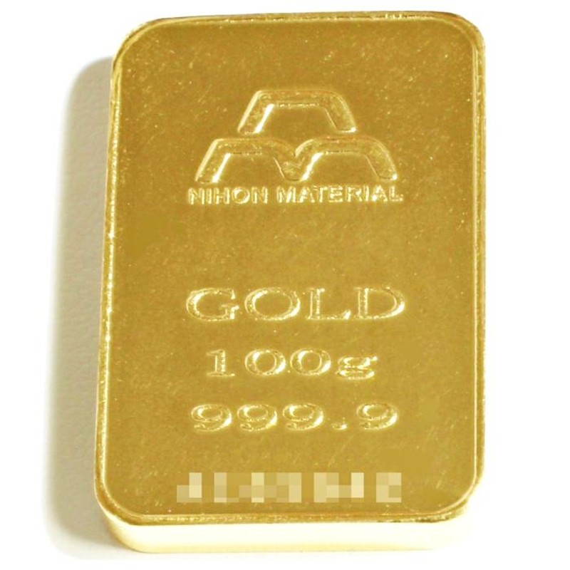 純金 インゴット 24金 100g 日本マテリアル K24 INGOT 公式国際 