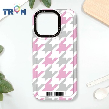 TRON IPHONE 16 PRO 撞色千鳥紋 防摔 MAGSAFE 磁吸 太空載具殼 透白 手機殼