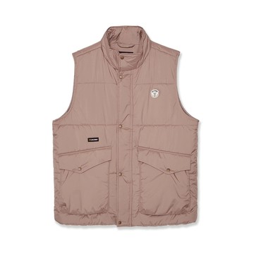 5th STREET｜山形｜男裝｜LOGO徽章防寒背心｜灰卡其