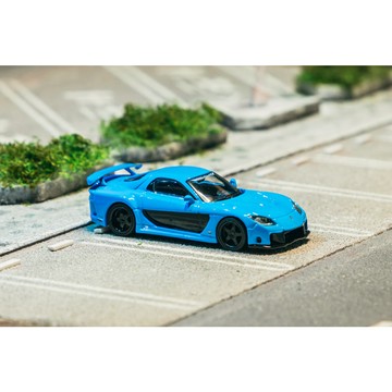Tarmac 1/64 馬自達 Mazda RX-7 VeilSide Fortune7 Blue 合金模型車 RX7