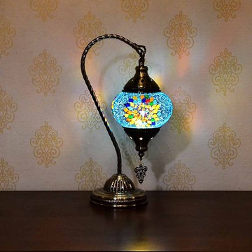 【DREAM LIGHTS】土耳其風 馬賽克拼貼桌燈 厚玻璃 馬賽克桌燈 DI