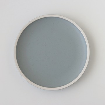 莫蘭迪陶瓷 8吋平盤 迷霧灰