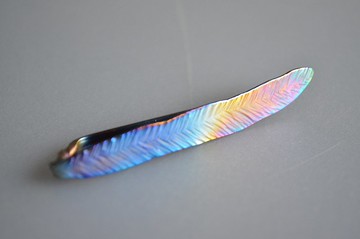鈦金屬領帶夾・飾羽純鈦領帶夾 58mm