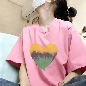 大碼短袖 大碼女裝 上衣女 純棉短T 夏天短袖 韓系短袖 圓領短袖 美式上衣 可愛短袖 100kg 大尺碼上衣